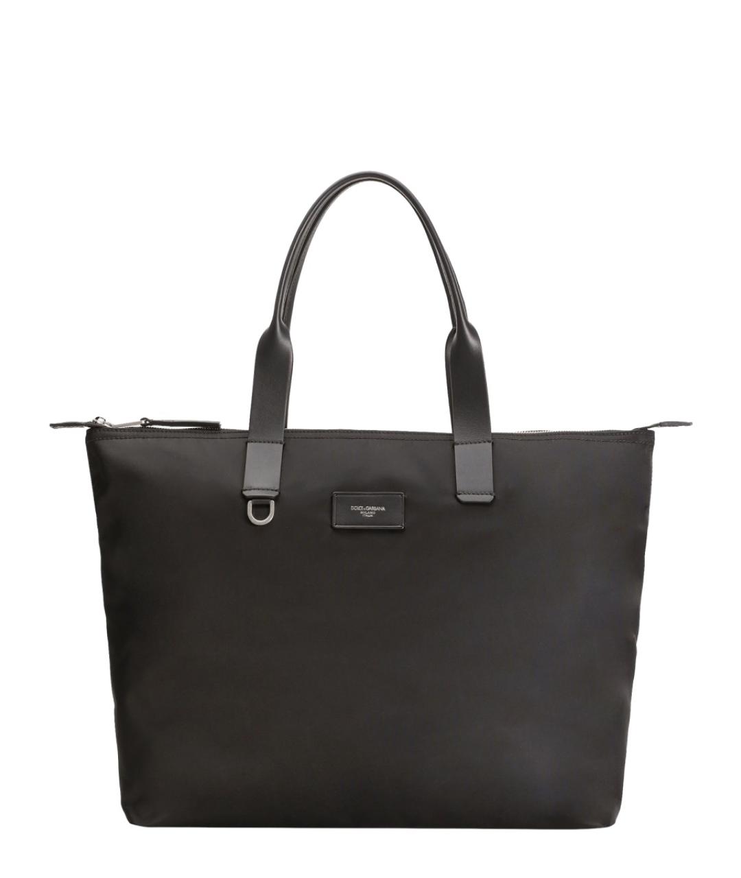 DOLCE&GABBANA Черная синтетическая сумка тоут, фото 1