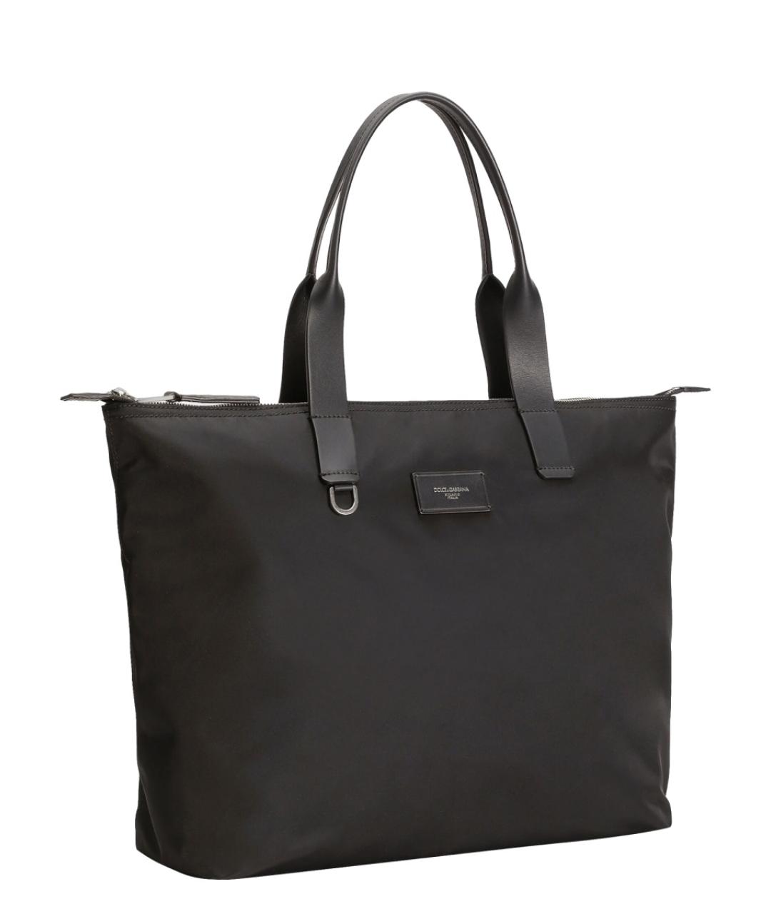 DOLCE&GABBANA Черная синтетическая сумка тоут, фото 2