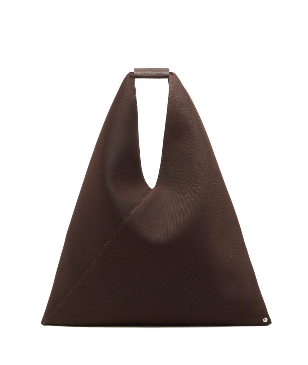 MM6 MAISON MARGIELA Коричневая синтетическая сумка тоут, фото 1