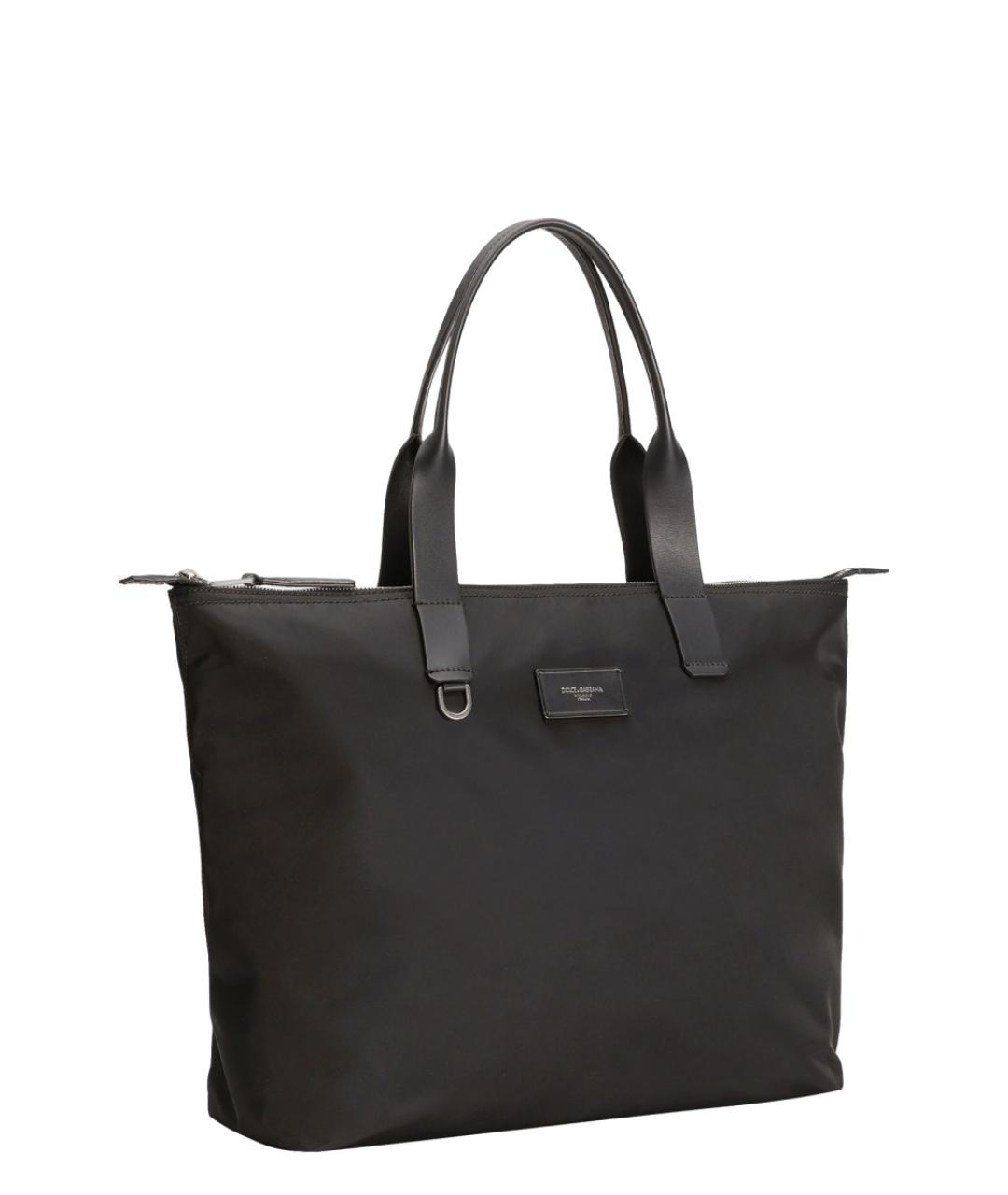 DOLCE&GABBANA Черная синтетическая сумка тоут, фото 3