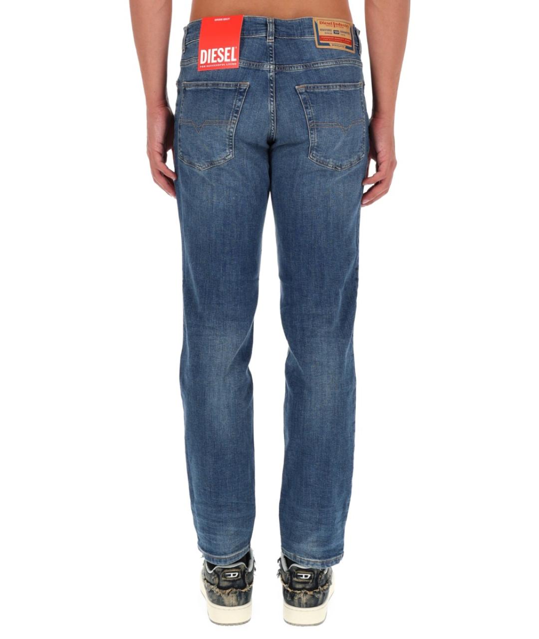 DIESEL Синие хлопковые прямые джинсы, фото 5