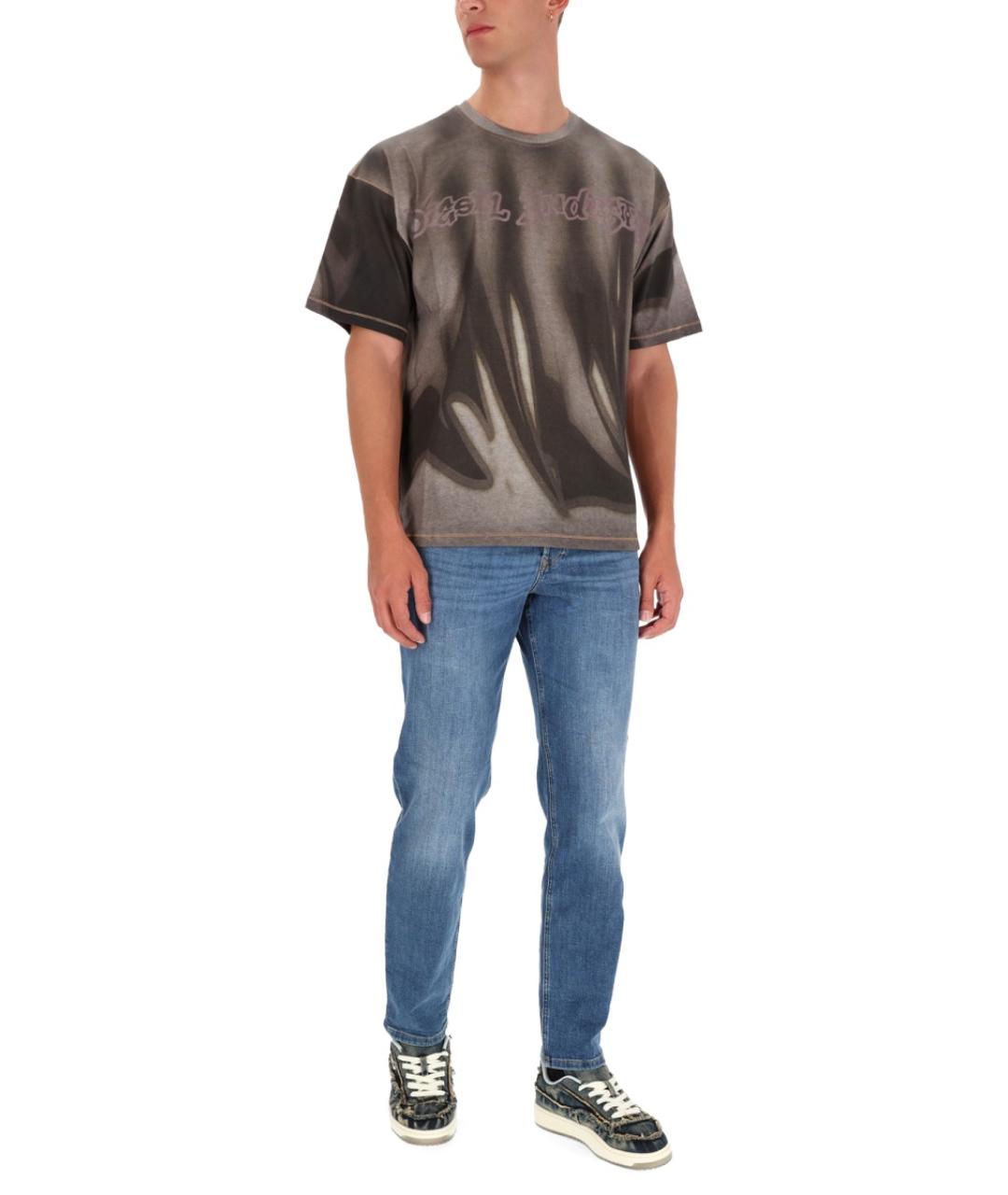 DIESEL Синие хлопковые прямые джинсы, фото 3