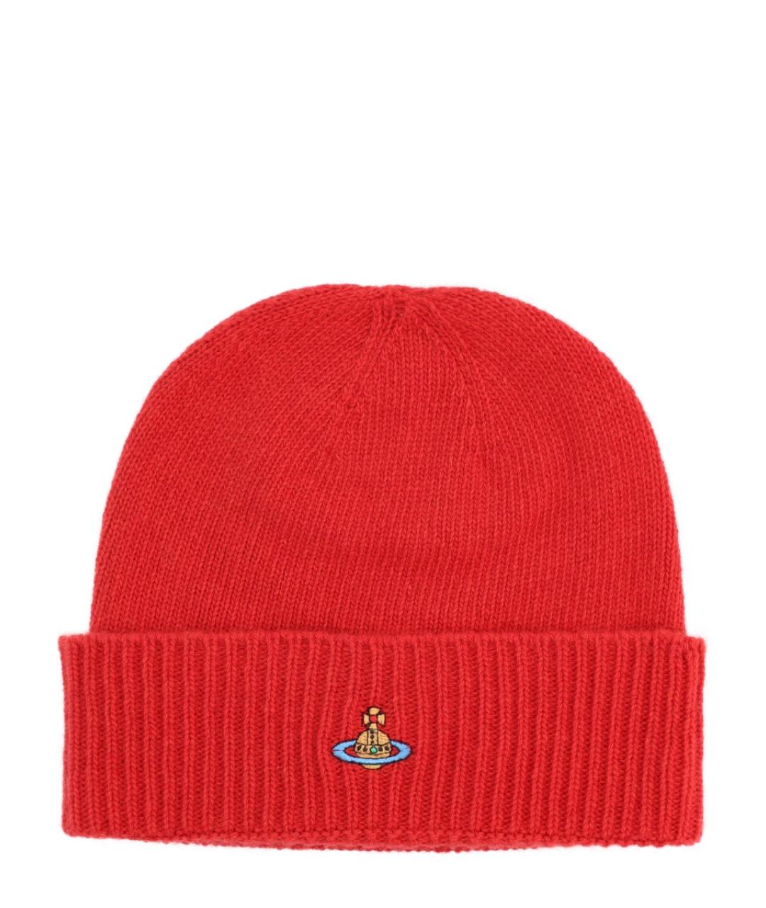 VIVIENNE WESTWOOD Красная кашемировая шапка, фото 1