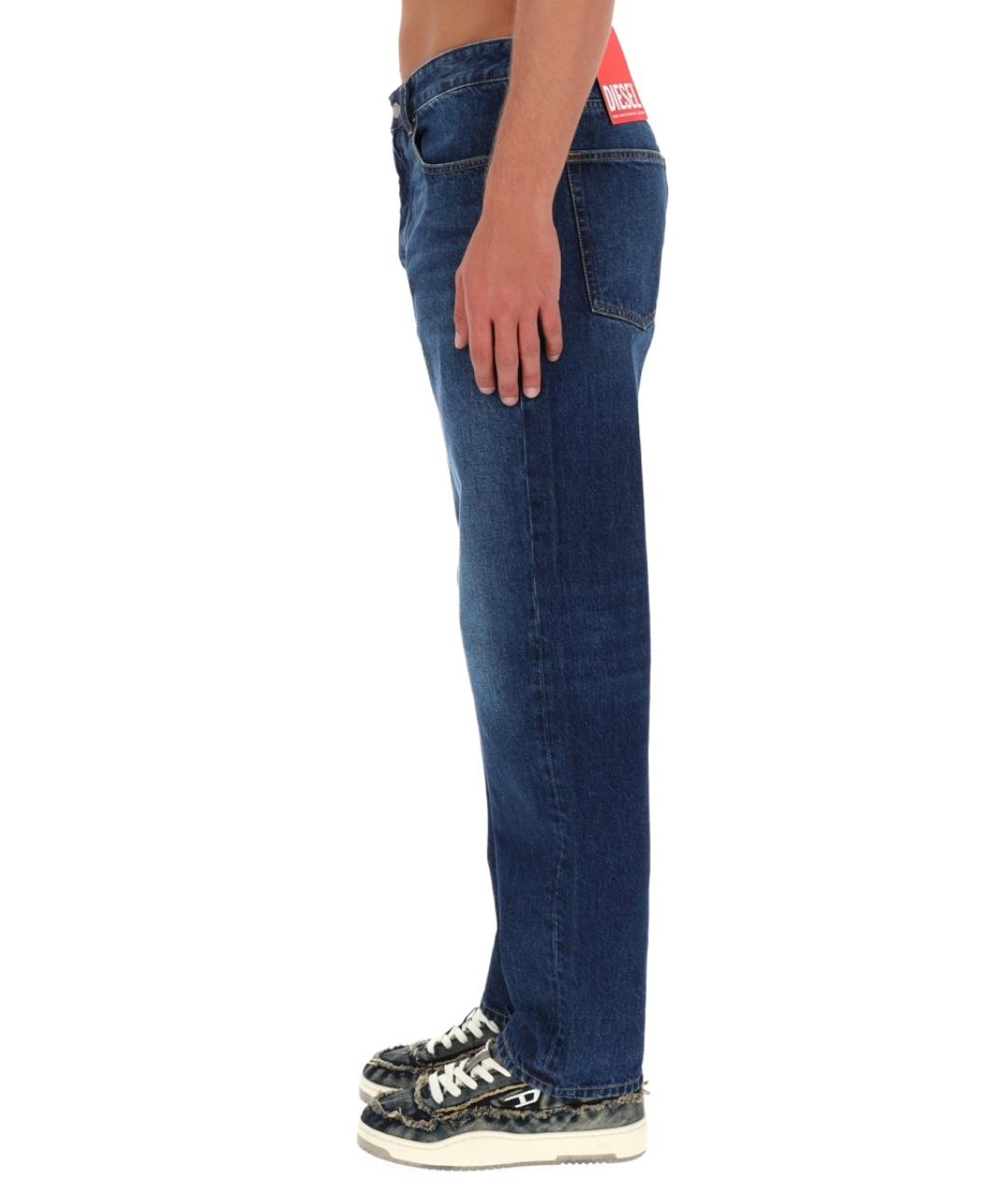DIESEL Синие хлопковые прямые джинсы, фото 4