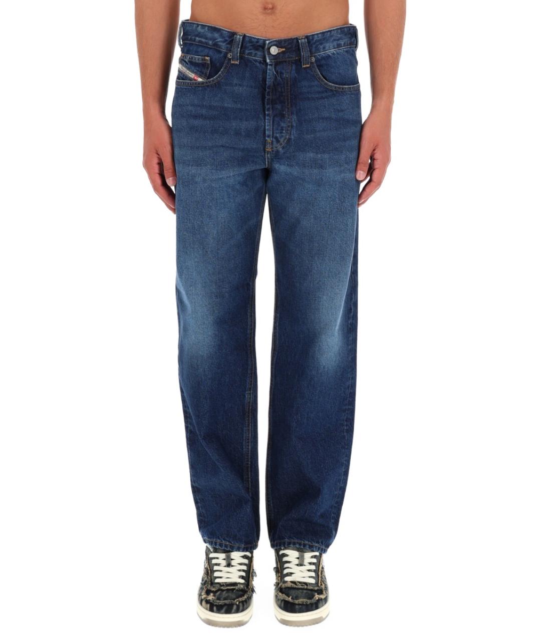 DIESEL Синие хлопковые прямые джинсы, фото 2