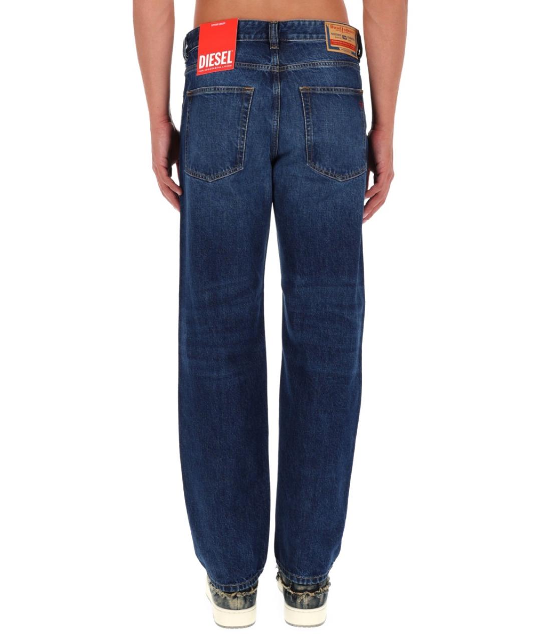 DIESEL Синие хлопковые прямые джинсы, фото 5