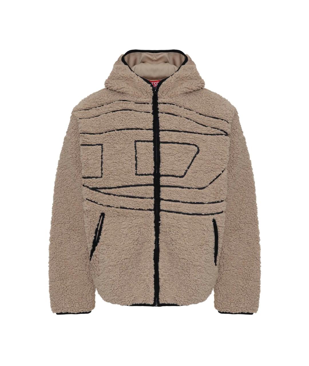 DIESEL Бежевый полиэстеровый джемпер / свитер, фото 1