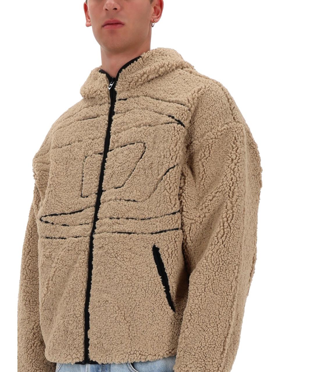 DIESEL Бежевый полиэстеровый джемпер / свитер, фото 5