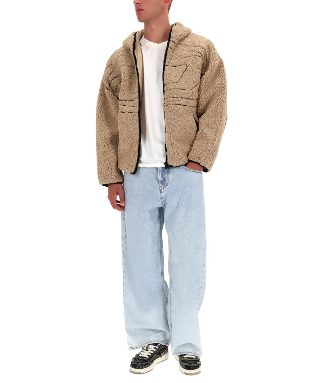 DIESEL Бежевый полиэстеровый джемпер / свитер, фото 3