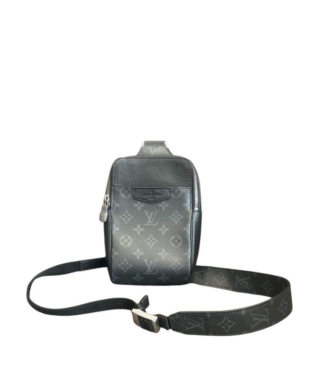 LOUIS VUITTON Серая кожаная сумка на плечо, фото 1