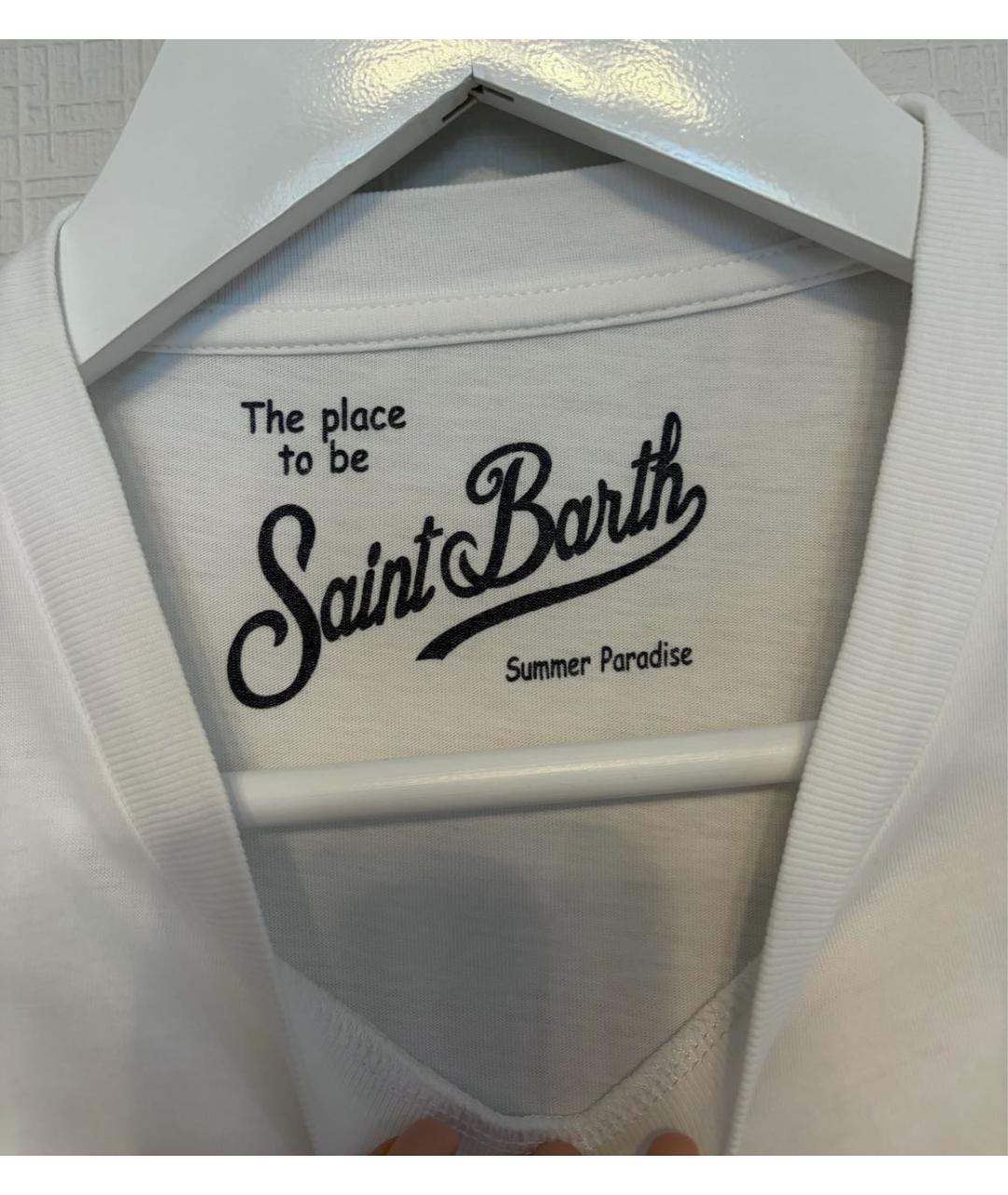 MC2 SAINT BARTH Белая хлопковая футболка, фото 3