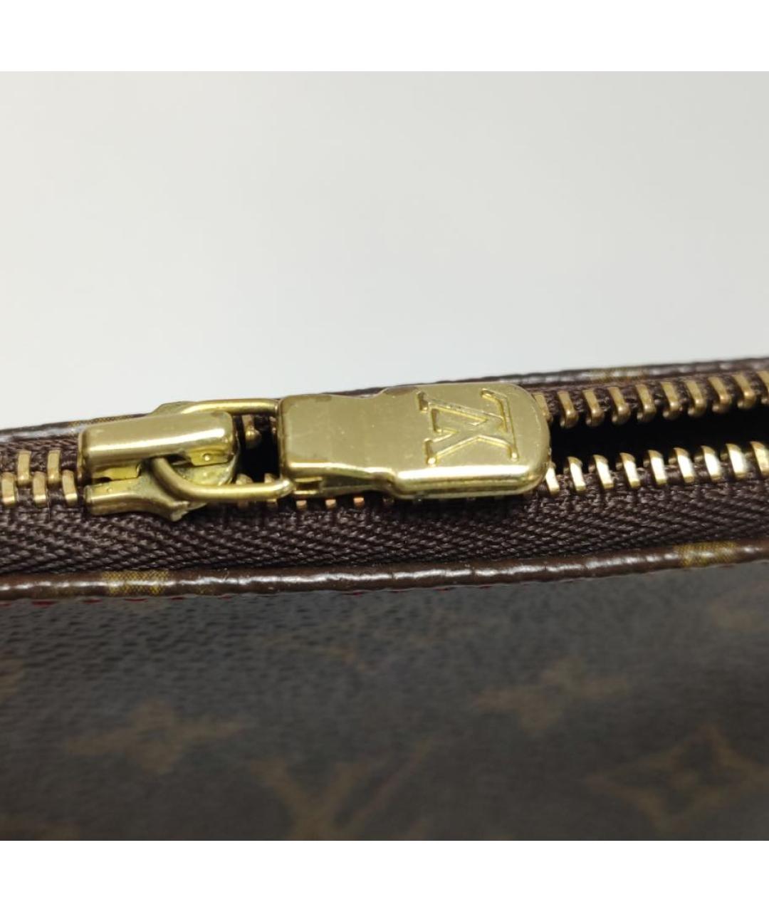 LOUIS VUITTON Коричневая кожаная сумка с короткими ручками, фото 8