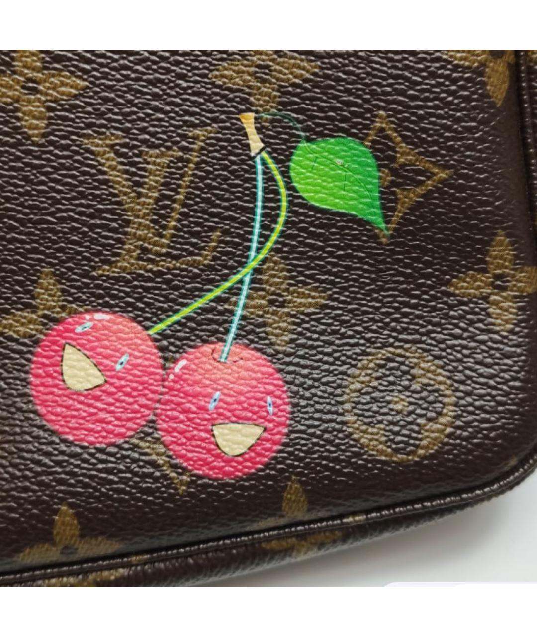 LOUIS VUITTON Коричневая кожаная сумка с короткими ручками, фото 7