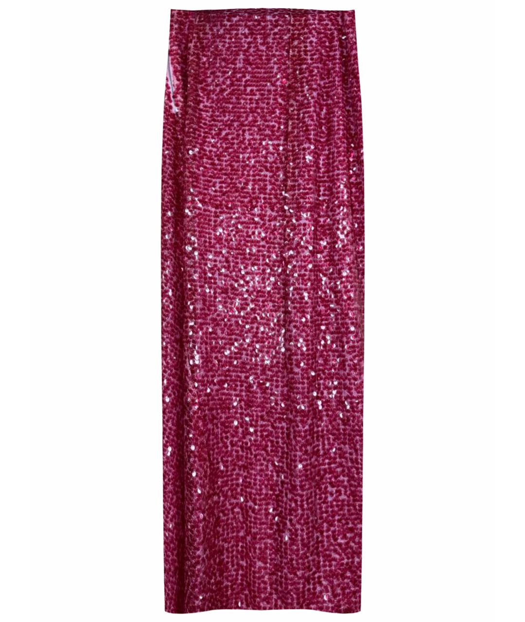 WALK OF SHAME Розовая шелковая юбка макси, фото 1