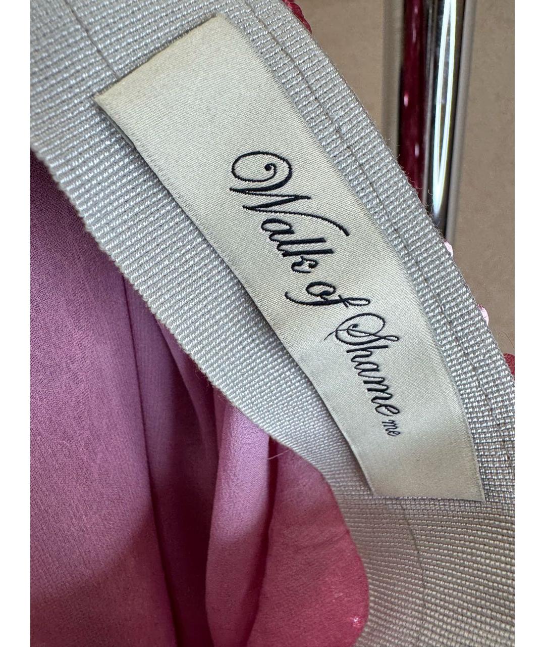 WALK OF SHAME Розовая шелковая юбка макси, фото 7
