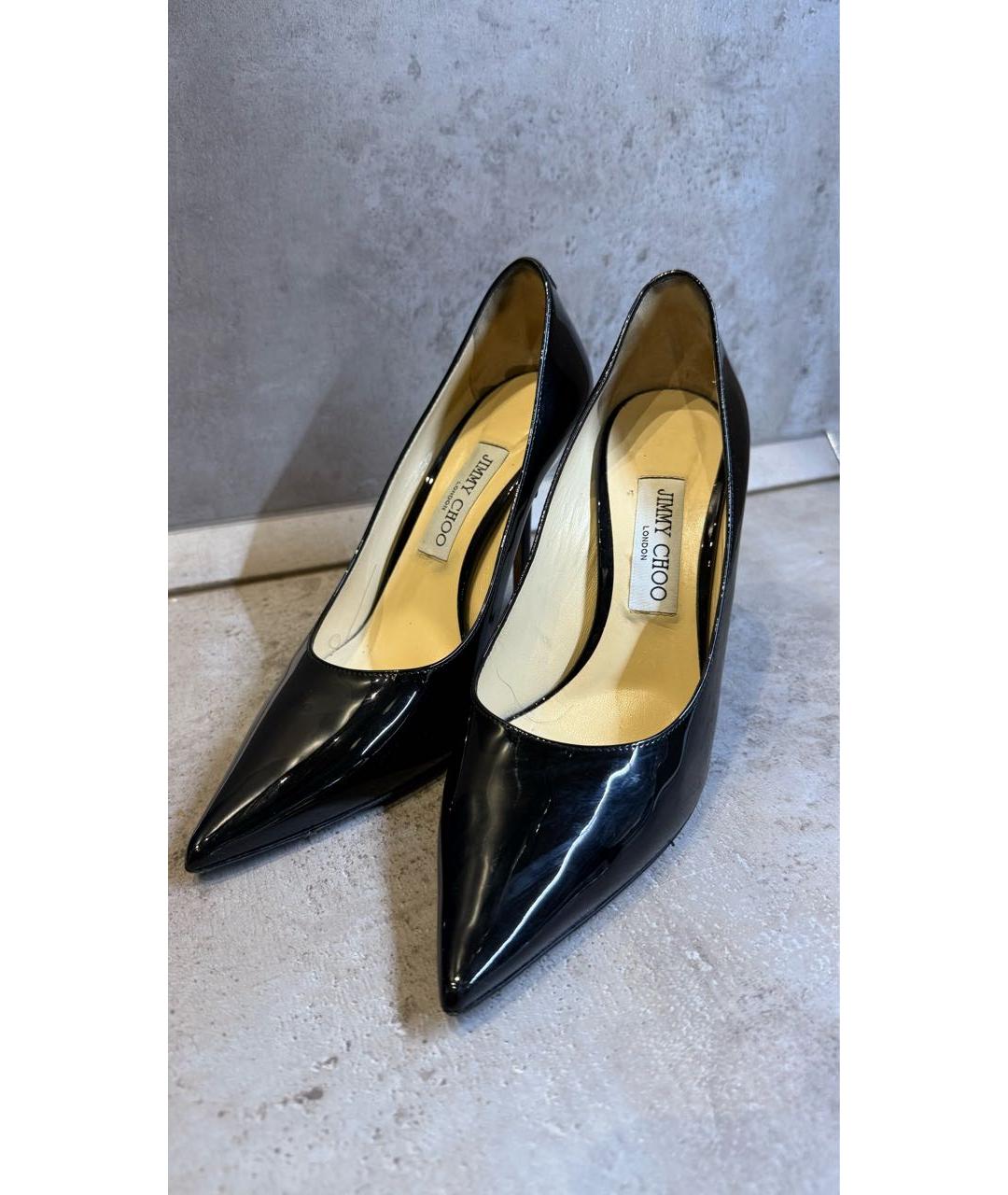 JIMMY CHOO Черные туфли из лакированной кожи, фото 2