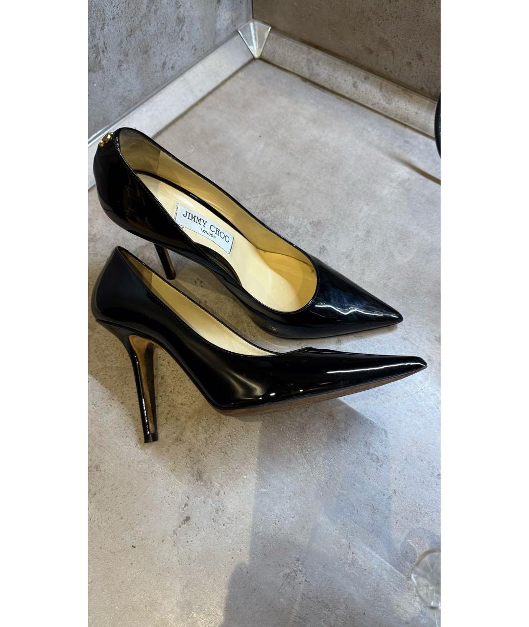 JIMMY CHOO Черные туфли из лакированной кожи, фото 7