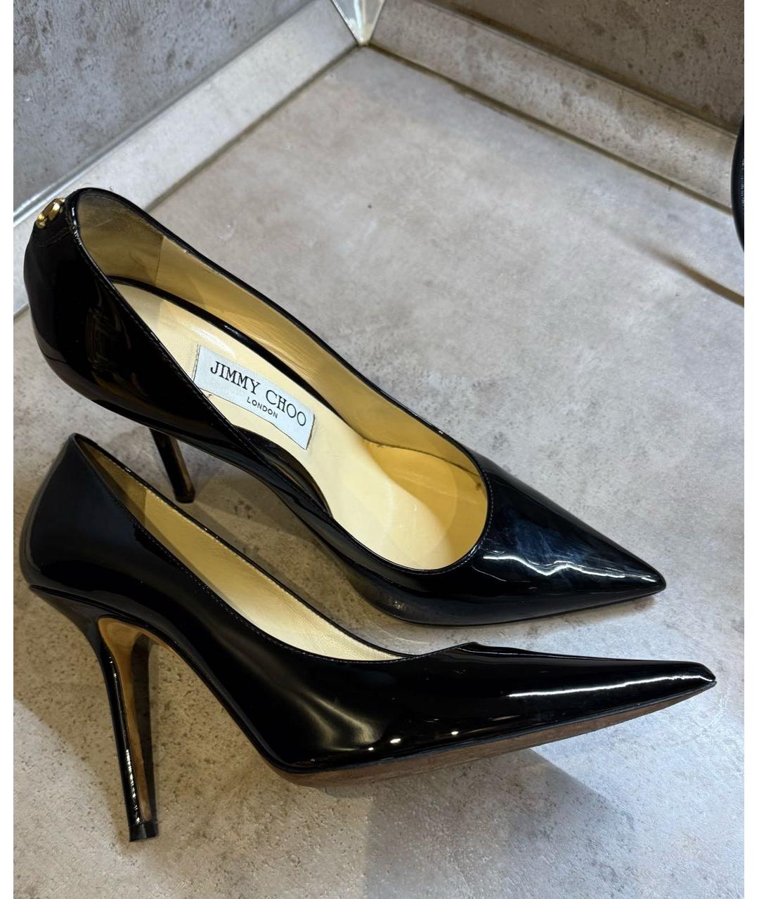 JIMMY CHOO Черные туфли из лакированной кожи, фото 8