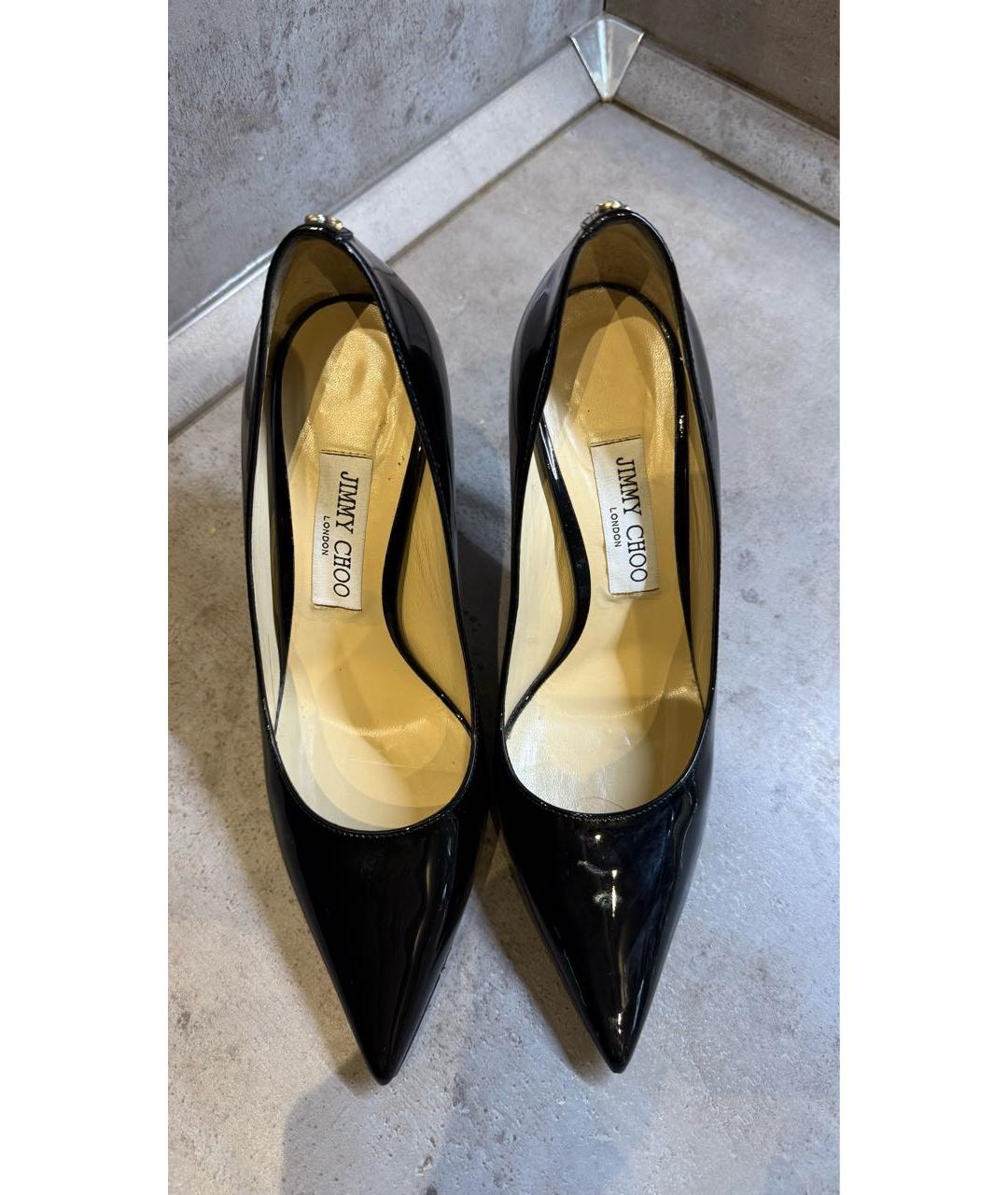 JIMMY CHOO Черные туфли из лакированной кожи, фото 3