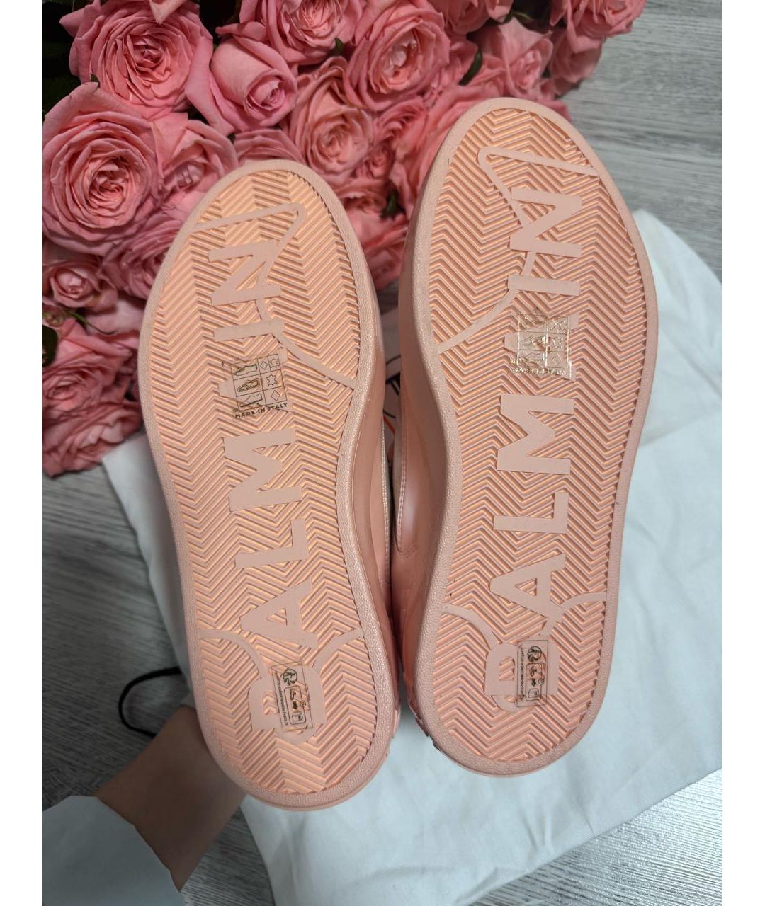 BALMAIN Розовые замшевые кеды, фото 7