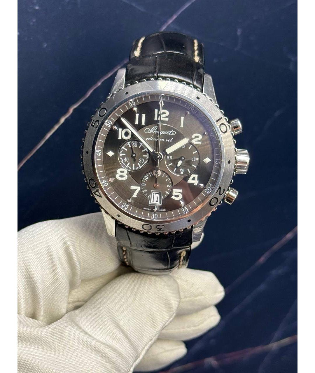 Breguet Черные металлические часы, фото 5