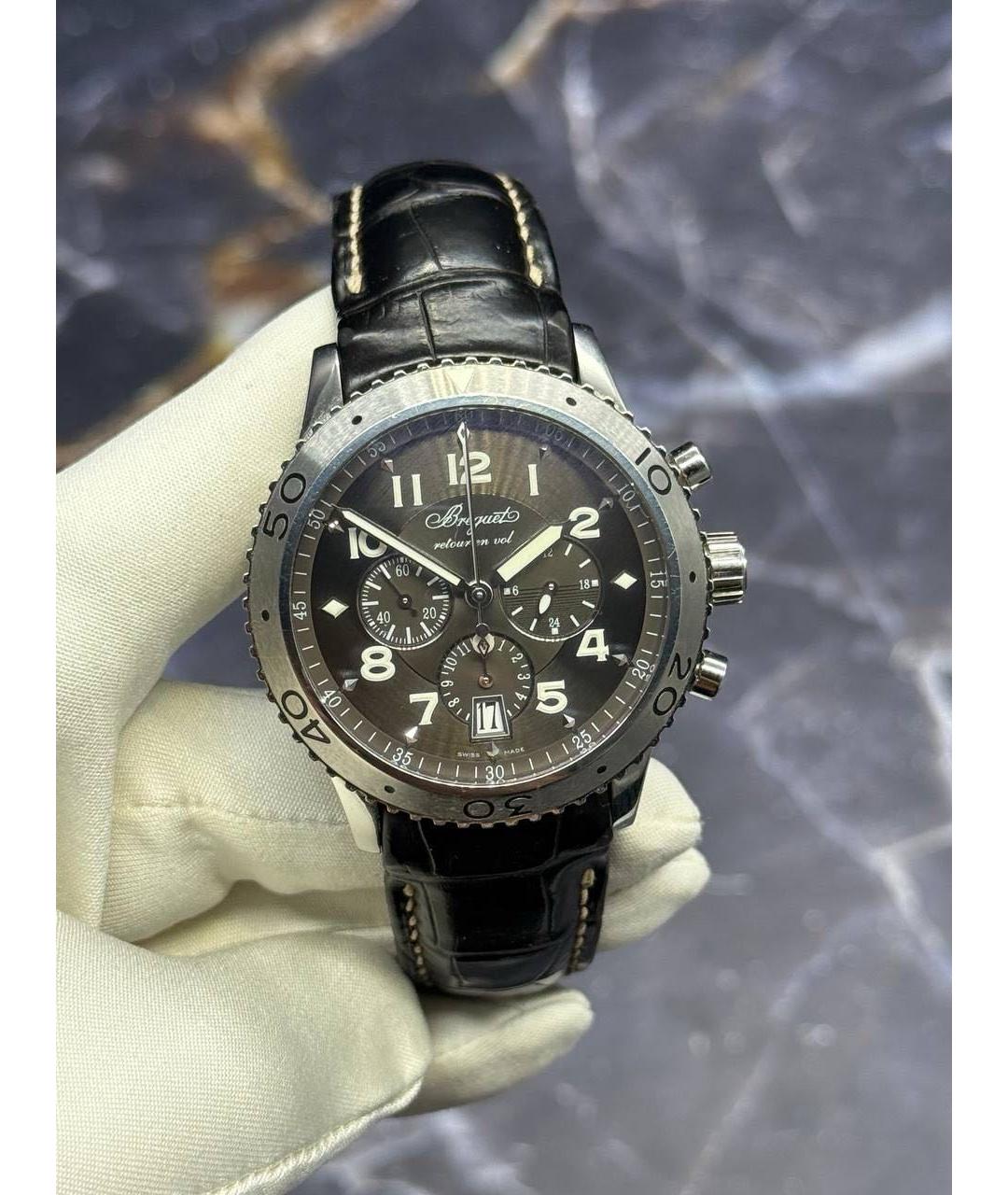 Breguet Черные металлические часы, фото 6