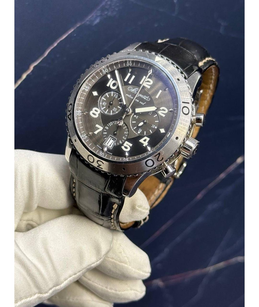 Breguet Черные металлические часы, фото 4