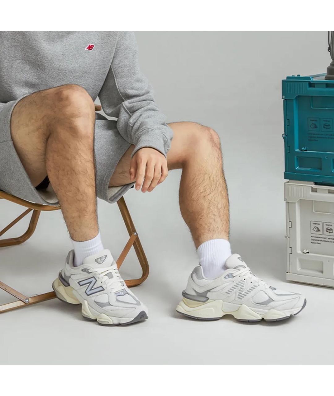 NEW BALANCE Белые низкие кроссовки / кеды из искусственной кожи, фото 8