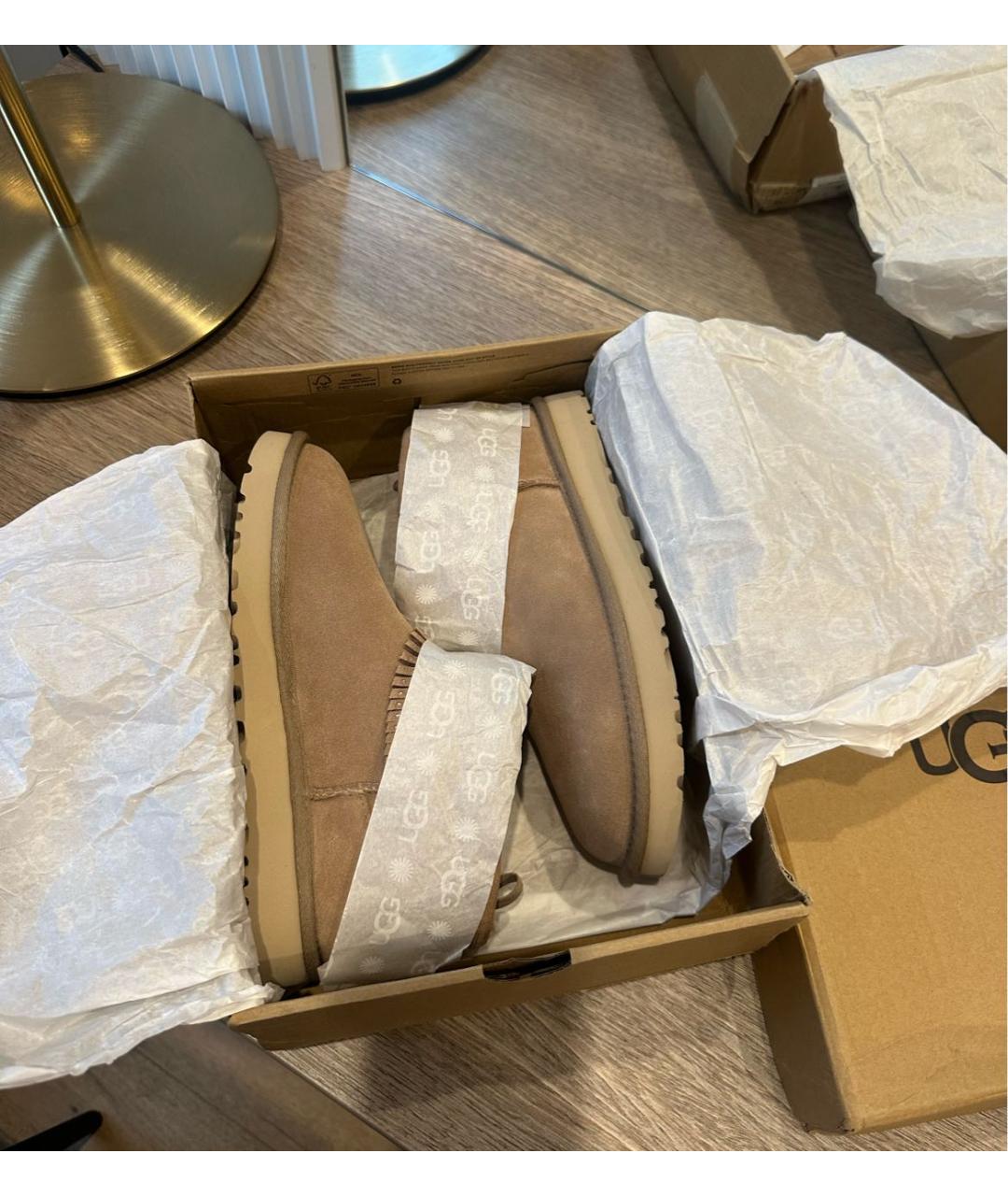 UGG AUSTRALIA Бежевые полусапоги, фото 8