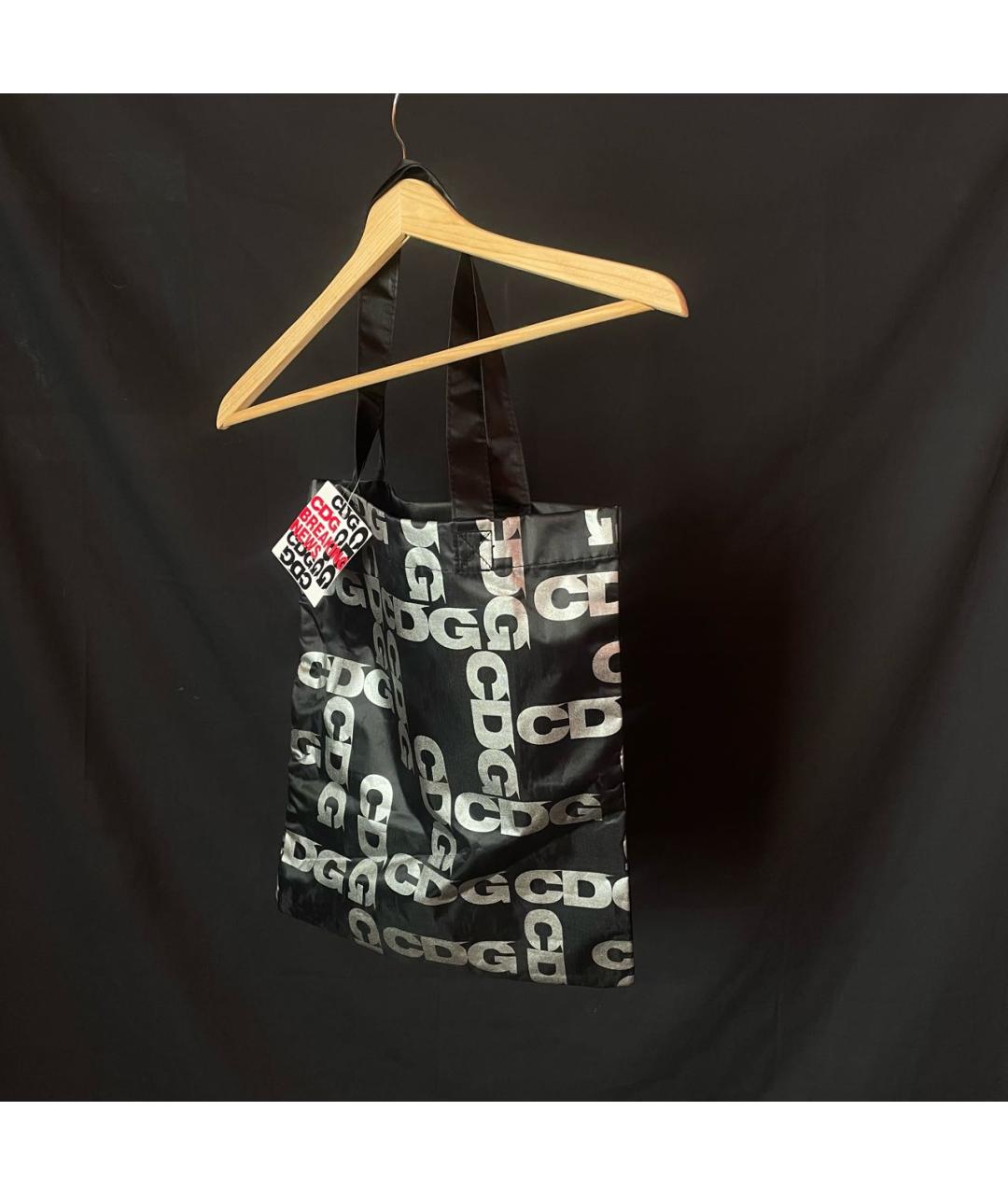 COMME DES GARÇONS Черная хлопковая сумка на плечо, фото 2