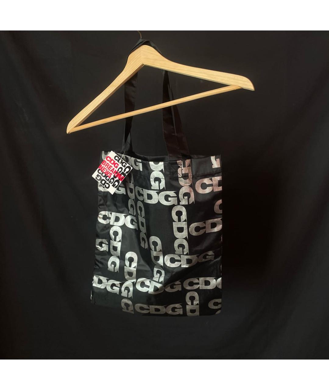 COMME DES GARÇONS Черная хлопковая сумка на плечо, фото 6