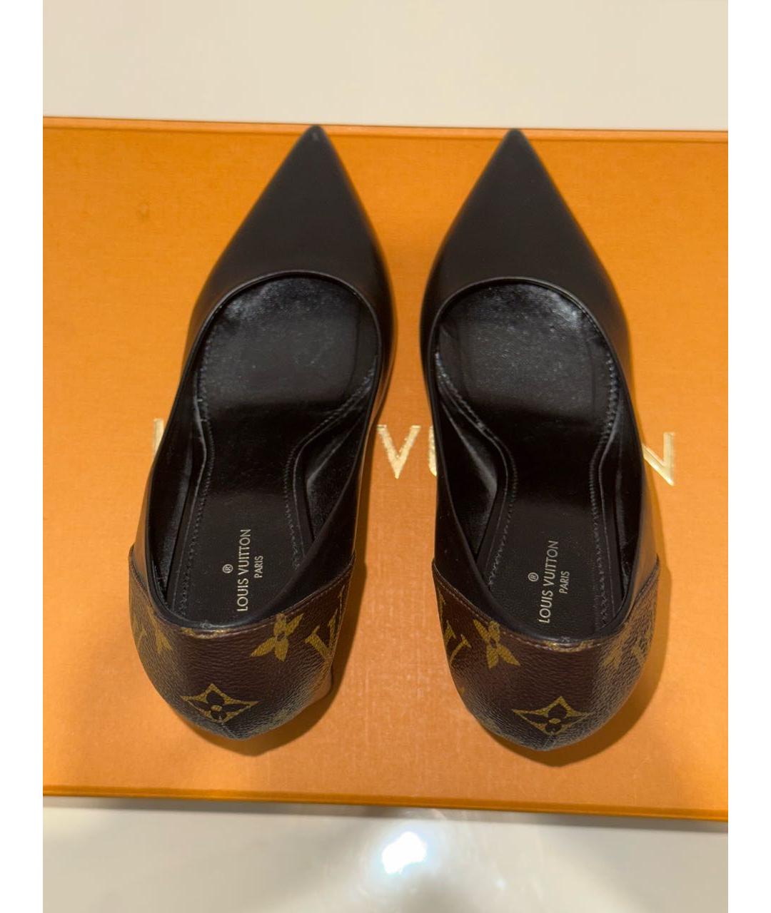LOUIS VUITTON Черные кожаные туфли, фото 3