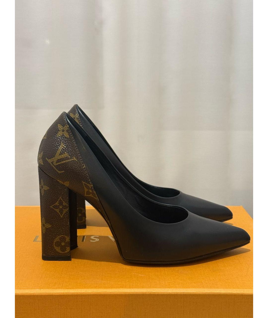 LOUIS VUITTON Черные кожаные туфли, фото 9