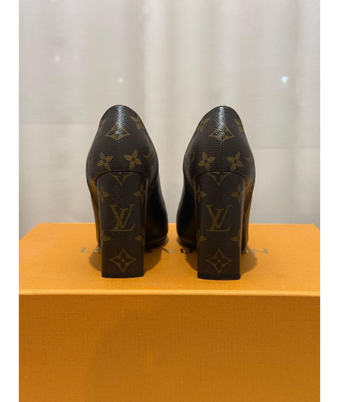 LOUIS VUITTON Черные кожаные туфли, фото 4