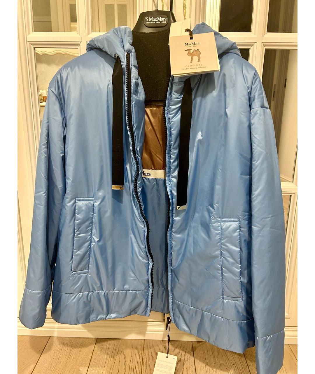 'S MAX MARA Голубая шерстяная куртка, фото 5