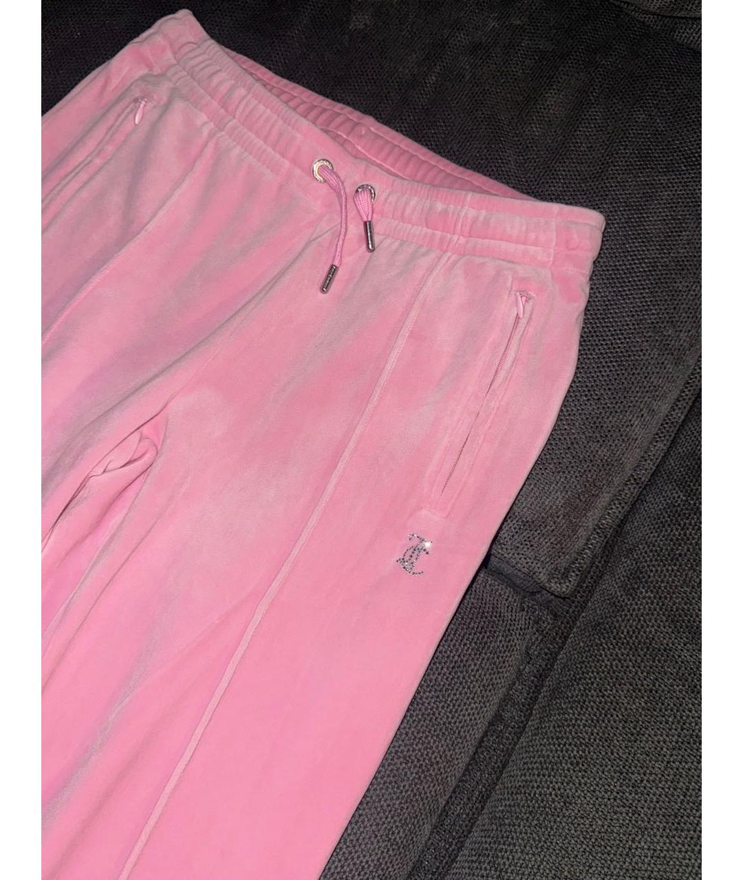 JUICY COUTURE Розовый велюровый спортивные костюмы, фото 4