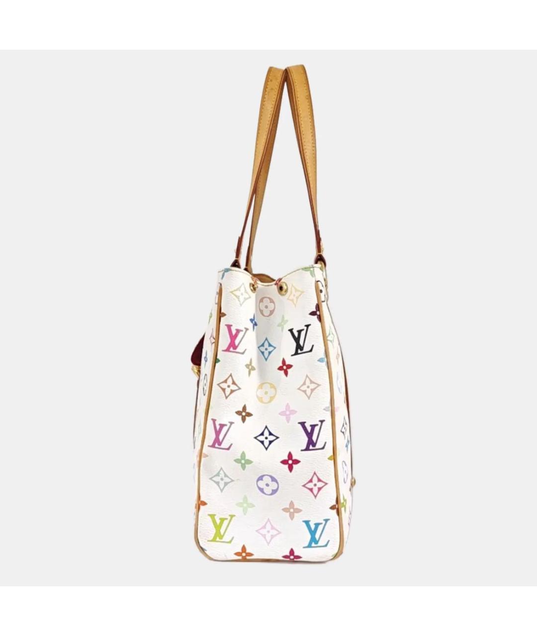 LOUIS VUITTON Белая кожаная сумка тоут, фото 2