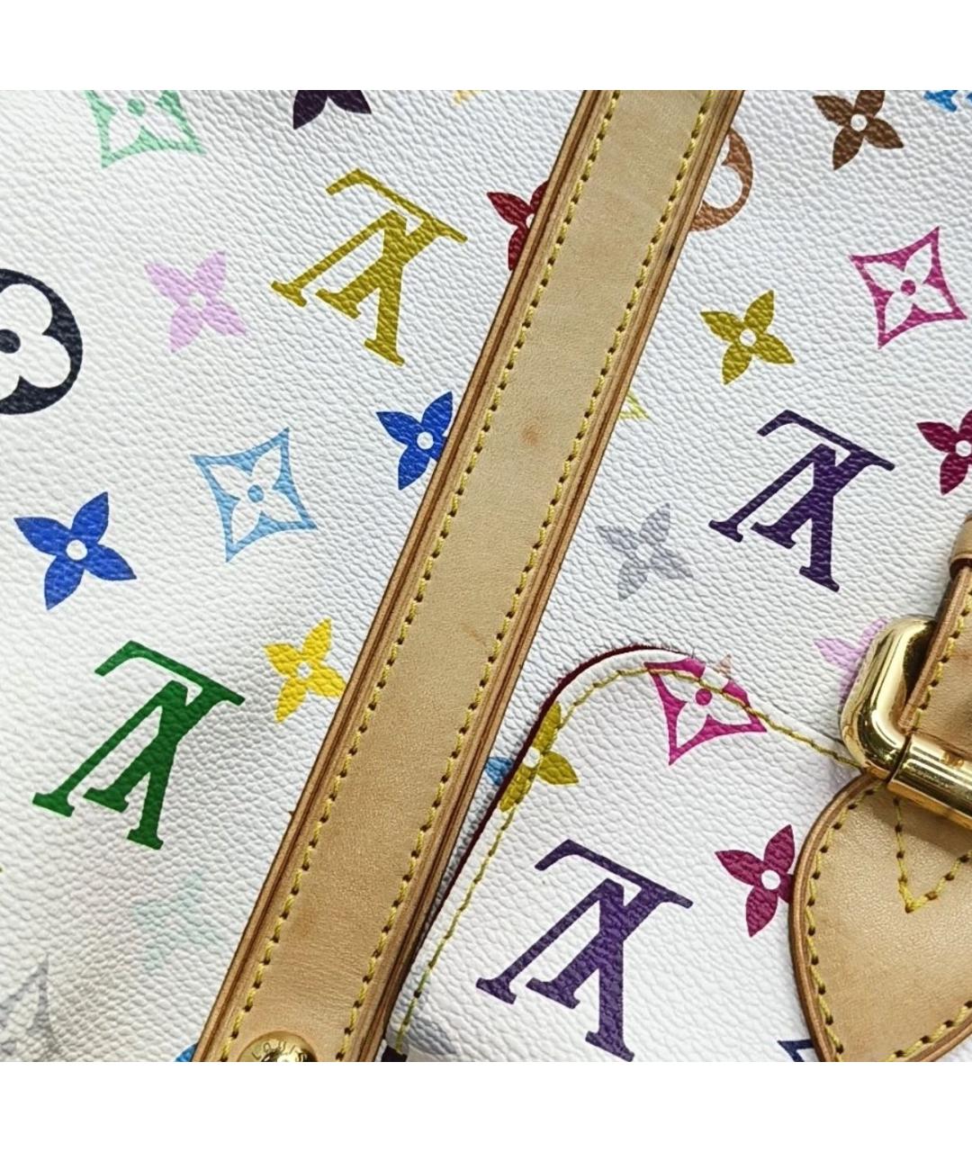 LOUIS VUITTON Белая кожаная сумка тоут, фото 8