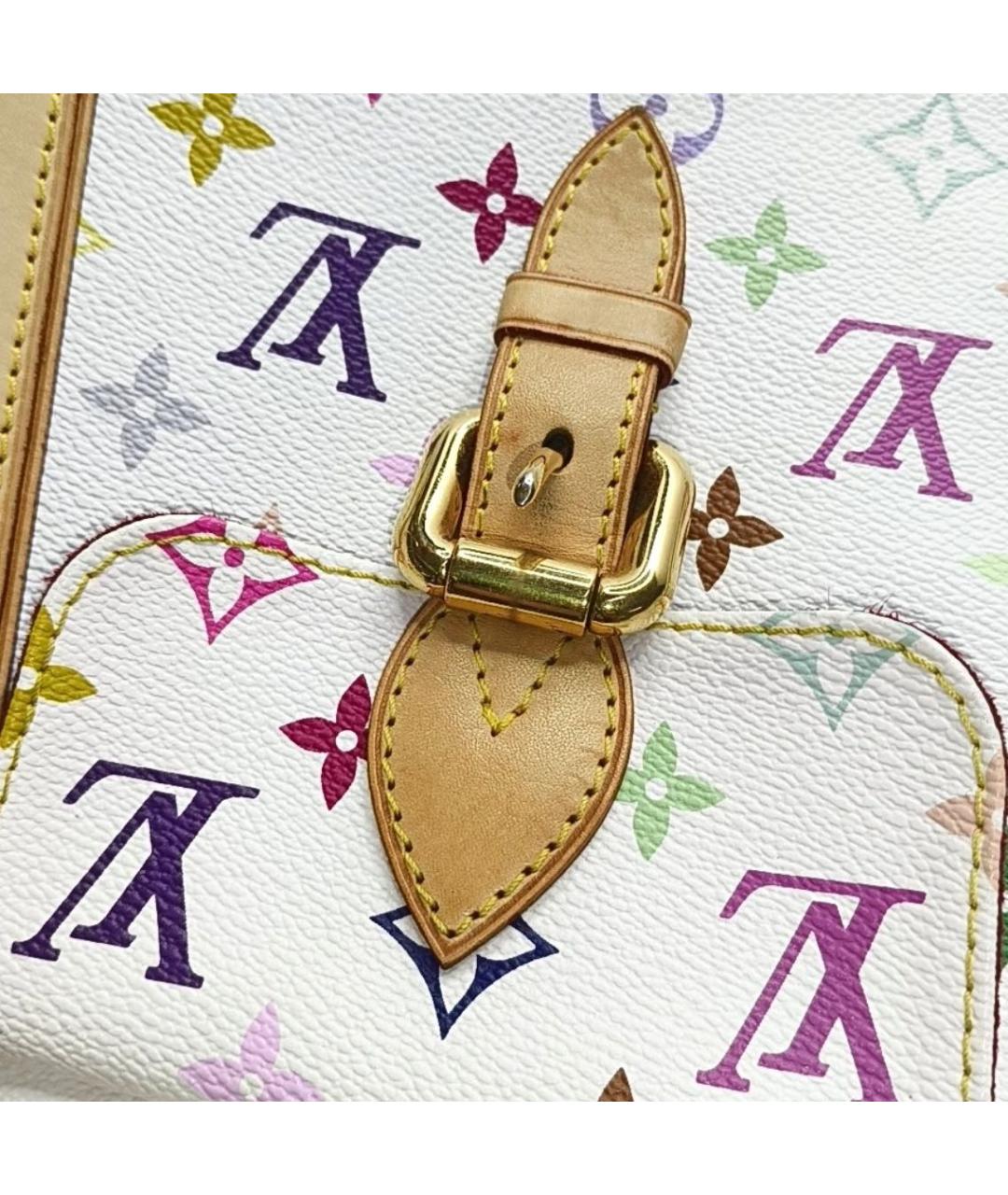 LOUIS VUITTON Белая кожаная сумка тоут, фото 7
