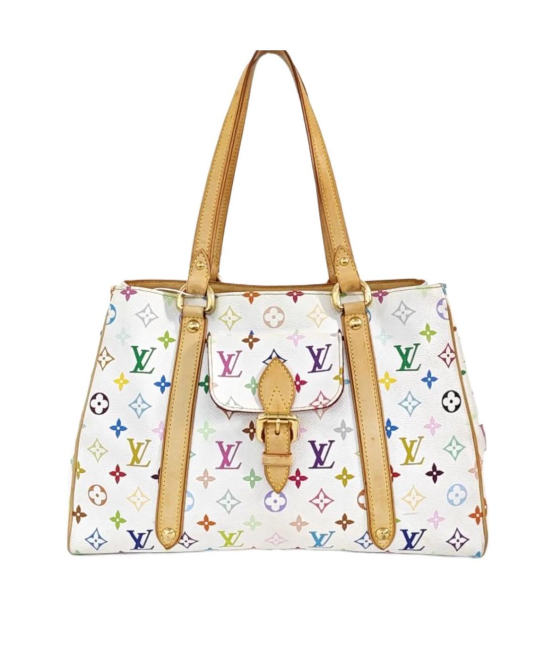 LOUIS VUITTON Белая кожаная сумка тоут, фото 1