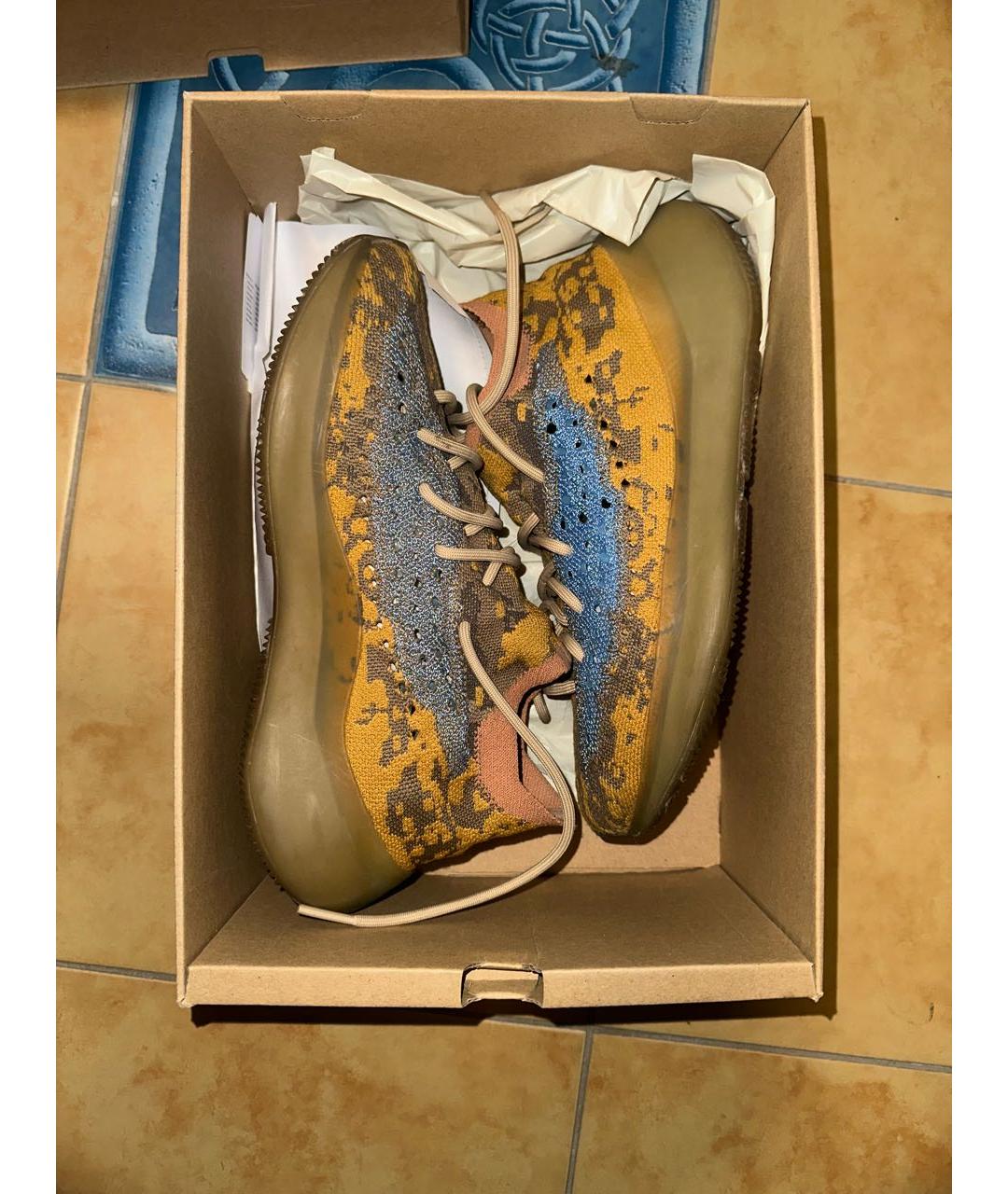 YEEZY Коричневые низкие кроссовки / кеды, фото 6