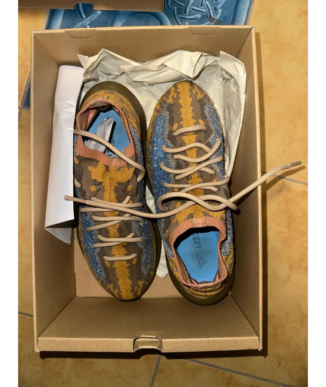 YEEZY Коричневые низкие кроссовки / кеды, фото 3