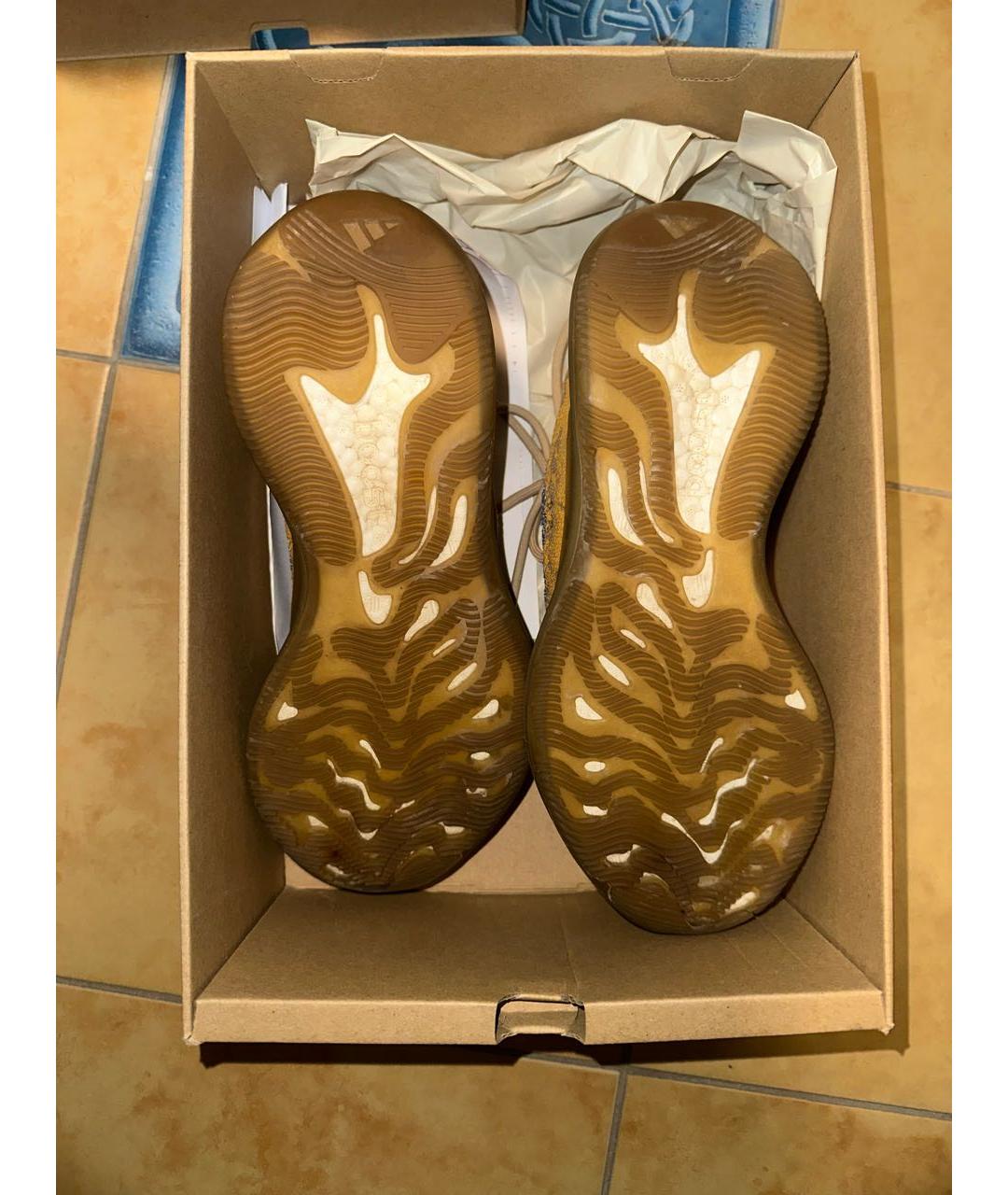YEEZY Коричневые низкие кроссовки / кеды, фото 4
