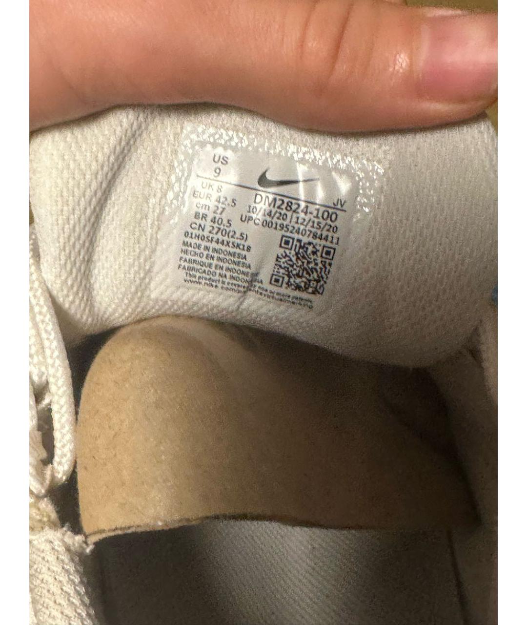 NIKE Белые низкие кроссовки / кеды, фото 2