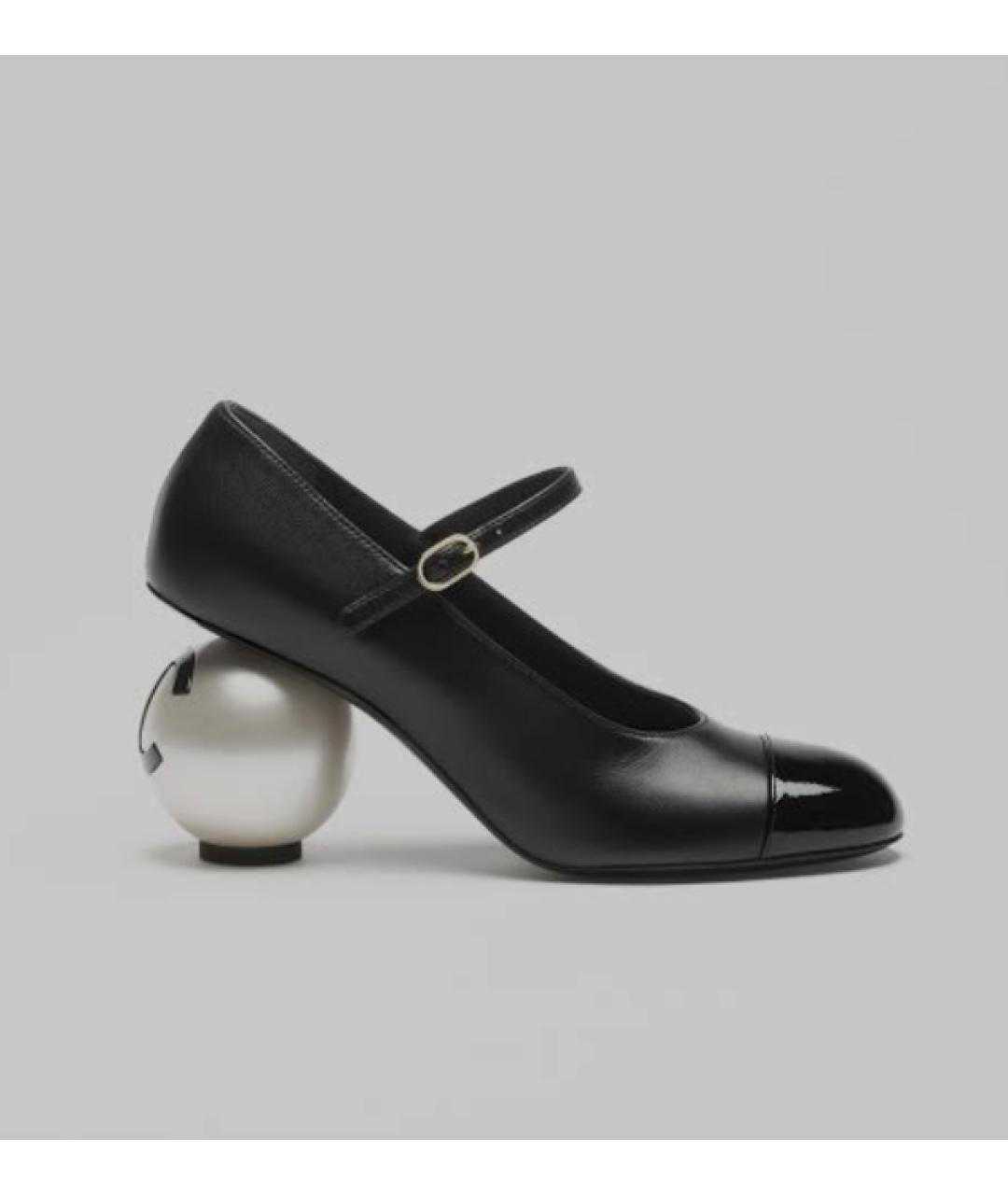 CHANEL Черные кожаные туфли, фото 6