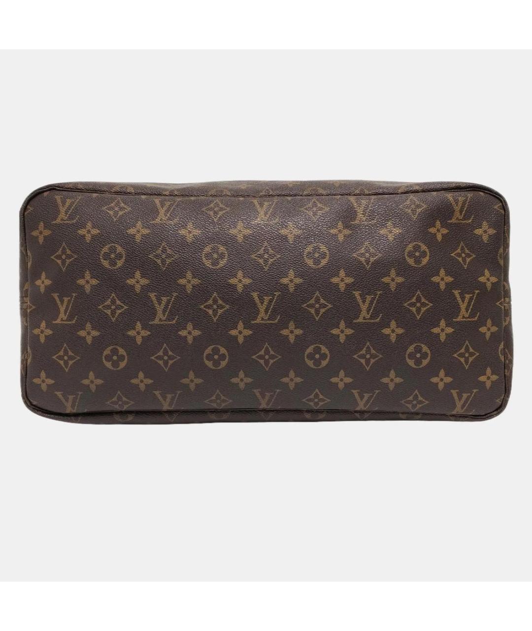 LOUIS VUITTON Коричневая кожаная сумка тоут, фото 5