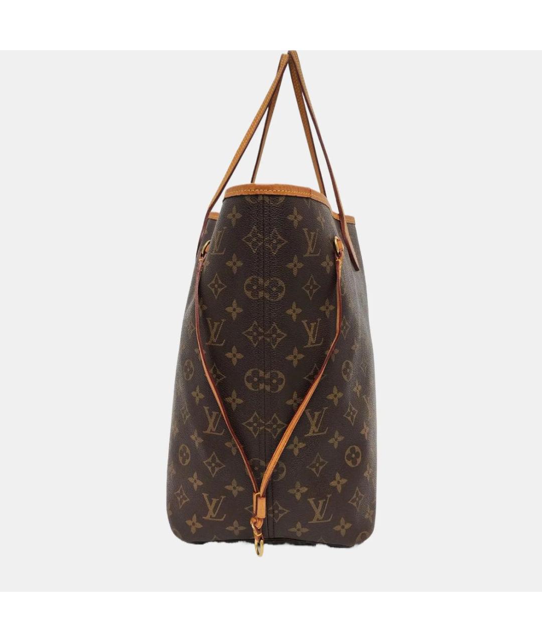 LOUIS VUITTON Коричневая кожаная сумка тоут, фото 3