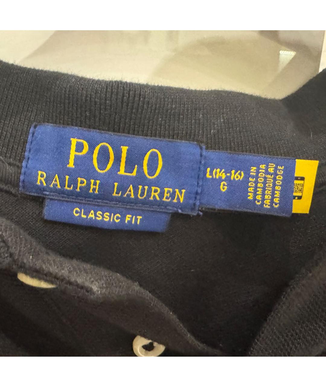 POLO RALPH LAUREN Черная хлопковая футболка, фото 3