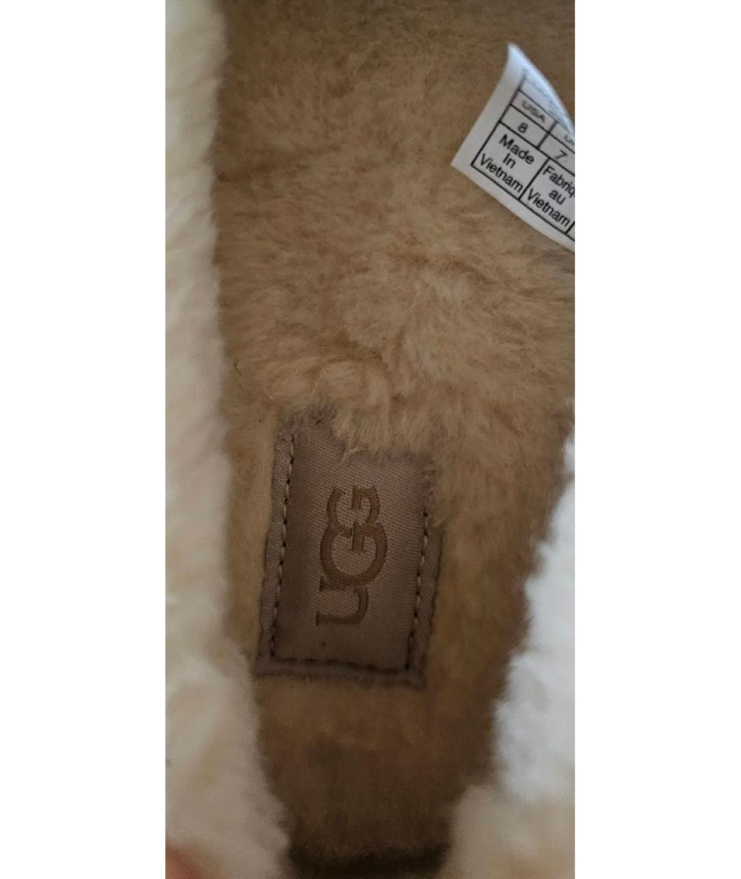 UGG AUSTRALIA Бежевые замшевые лоферы, фото 9