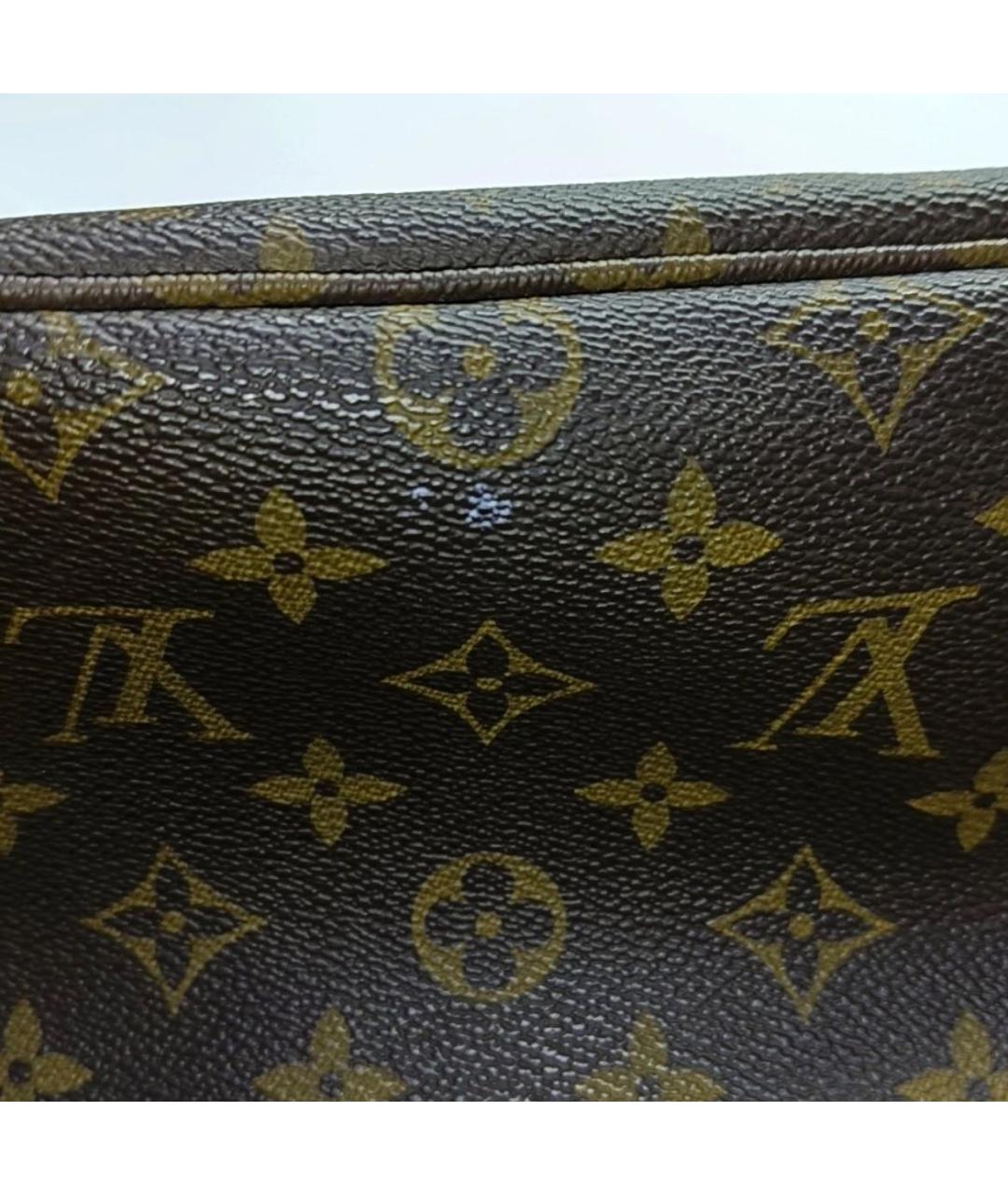 LOUIS VUITTON Коричневая кожаная сумка тоут, фото 7